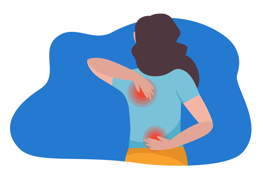 Woman with back pain